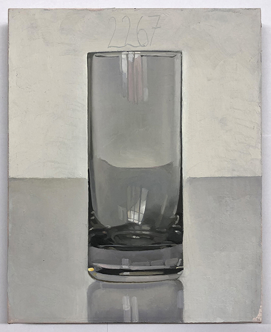Painting of empty water glass