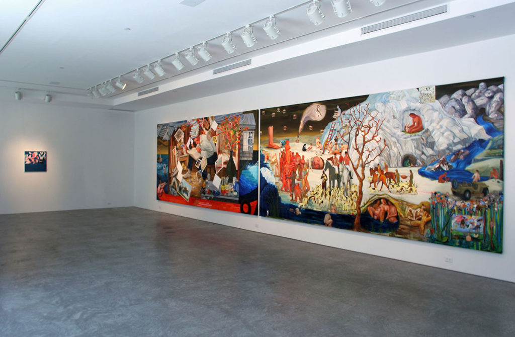 large painting in gallery