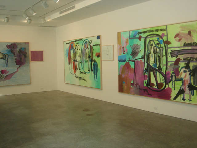 paintings in a gallery