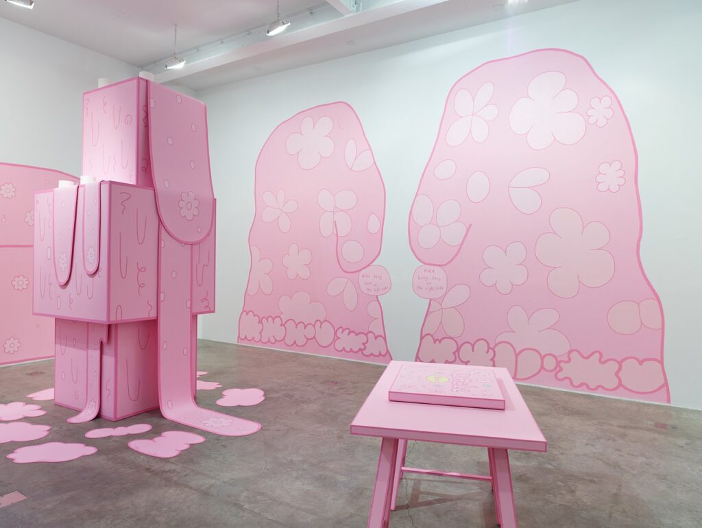 Lily van der Stokker, huh installation view