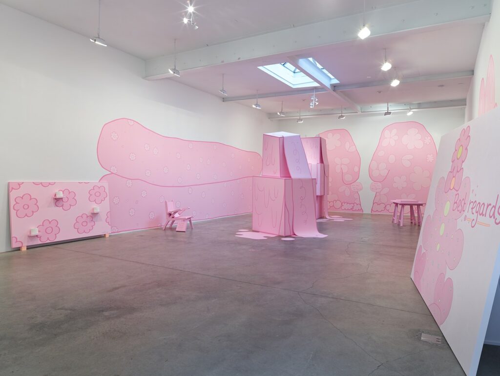 Lily van der Stokker, huh installation view