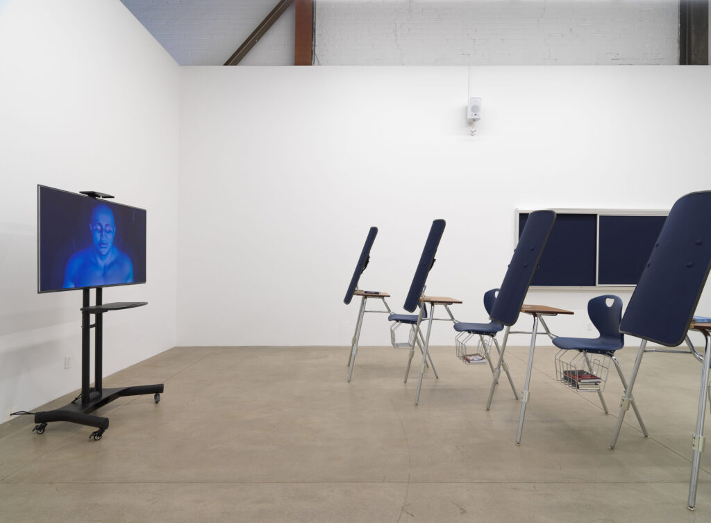 American Artist, I'M BLUE (IF I WAS █████ I WOULD DIE), installation view